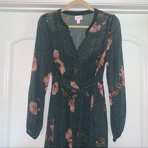 Maternity Dress green with slip